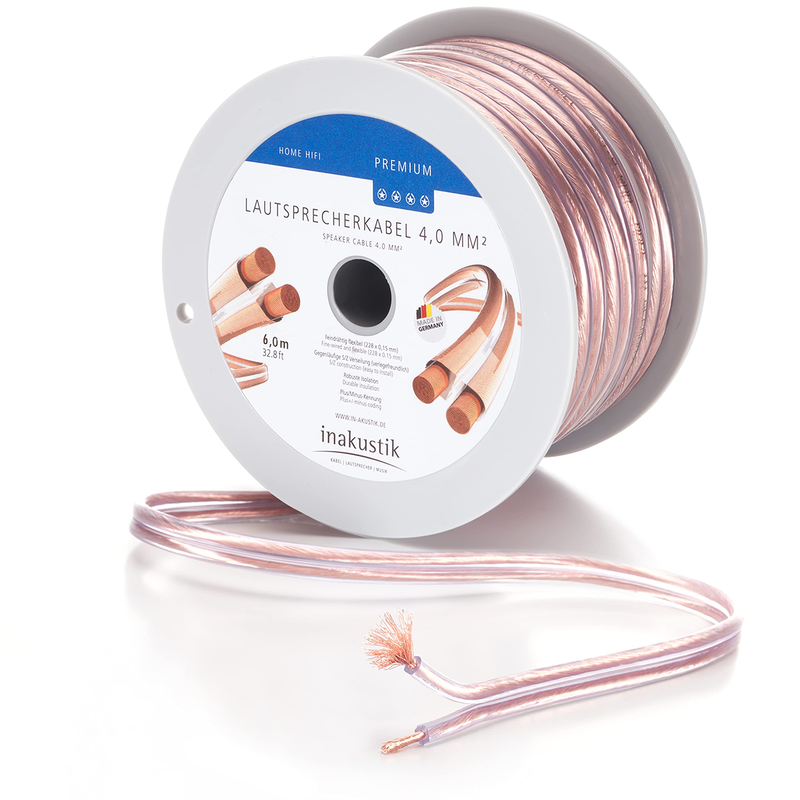 in-akustik-premium-lautsprecherkabel-6-m-transparent-2x4-0-mm image 1